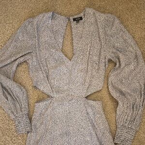 AFRM Monochrome Cut-Out Long Sleeve Dress